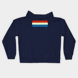 Amsterdam City in Netherlands Flag Colors Kids Hoodie